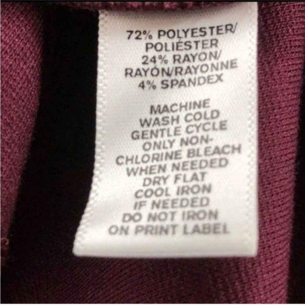 LOFT Plum Peplum Top size Small - Picture 4 of 5